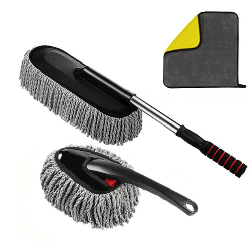 Brosse de lavage télescopique microfibre